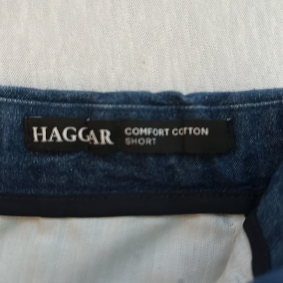 NWT Haggar Comfort Cotton Denim Shorts with Expandable Waist Zipper Mens Size 42 - Picture 4 of 12